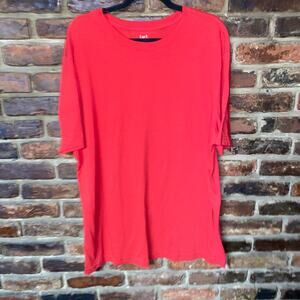 George Solid Red Short Sleeve Crew Neck T-Shirt Men's Size XL